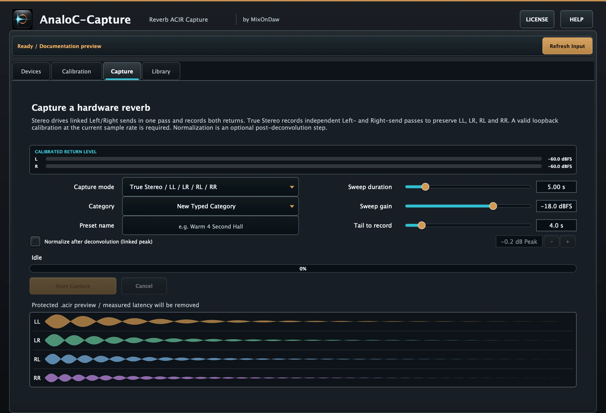 AnaloC-Capture true-stereo ACIR capture workflow